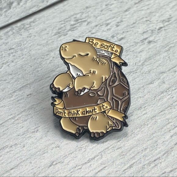 Turtle Be Soft Enamel Pin/ Brooch Lapel - Picture 3 of 6